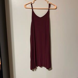 Maroon Spaghetti Strap Dress